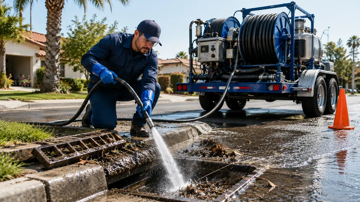 Storm Drain Hydro Jet Cleaning in Palomar Mountain